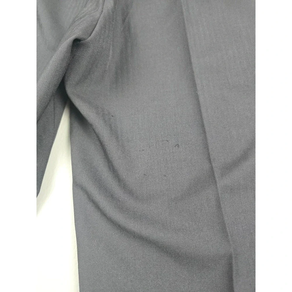 Savane Tailored 2u Comfort Waist Dress Pants Charcoal Black 40x30 Flat Front